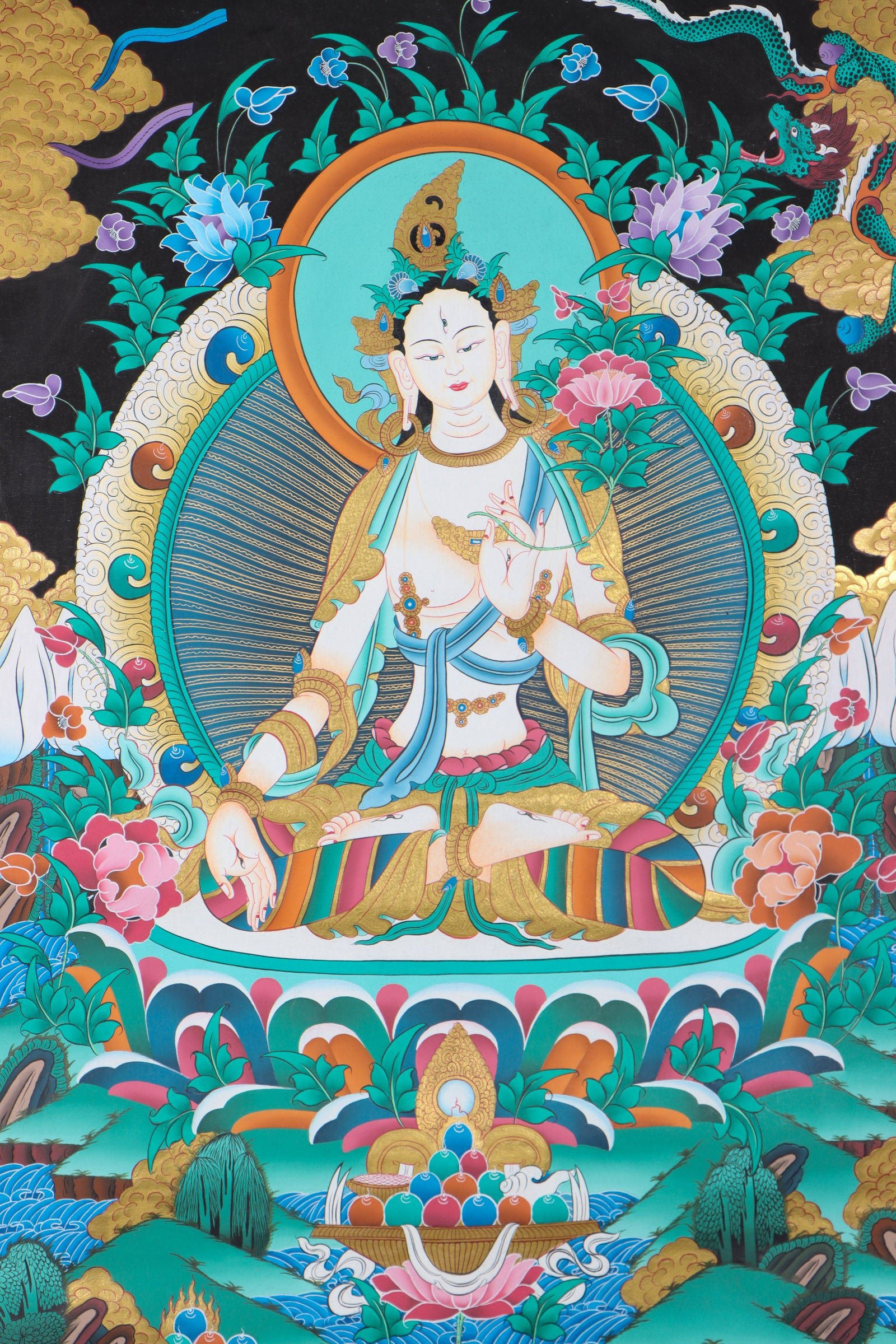 White Tara Thangka - Image 2