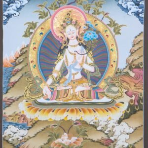 White Tara Thangka Painting