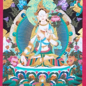 White Tara Thangka Painting