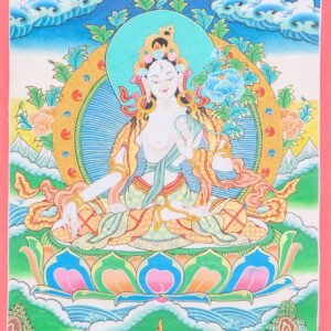 White Tara Thangka Painting