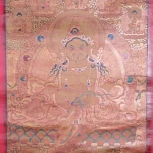 Antique Zambala Thangka Painting