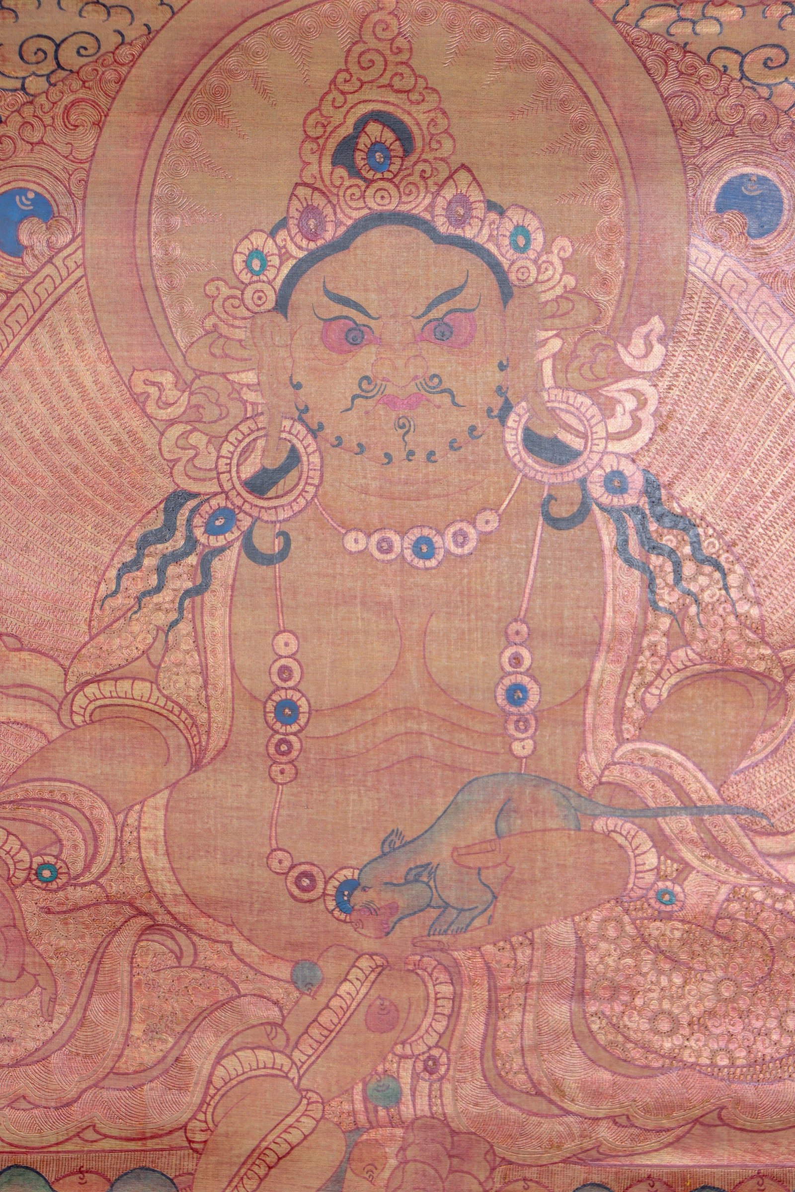 Antique Zambala Thangka Painting - Image 3