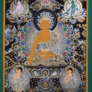 Shakyamuni Buddha with Tara thangka painting