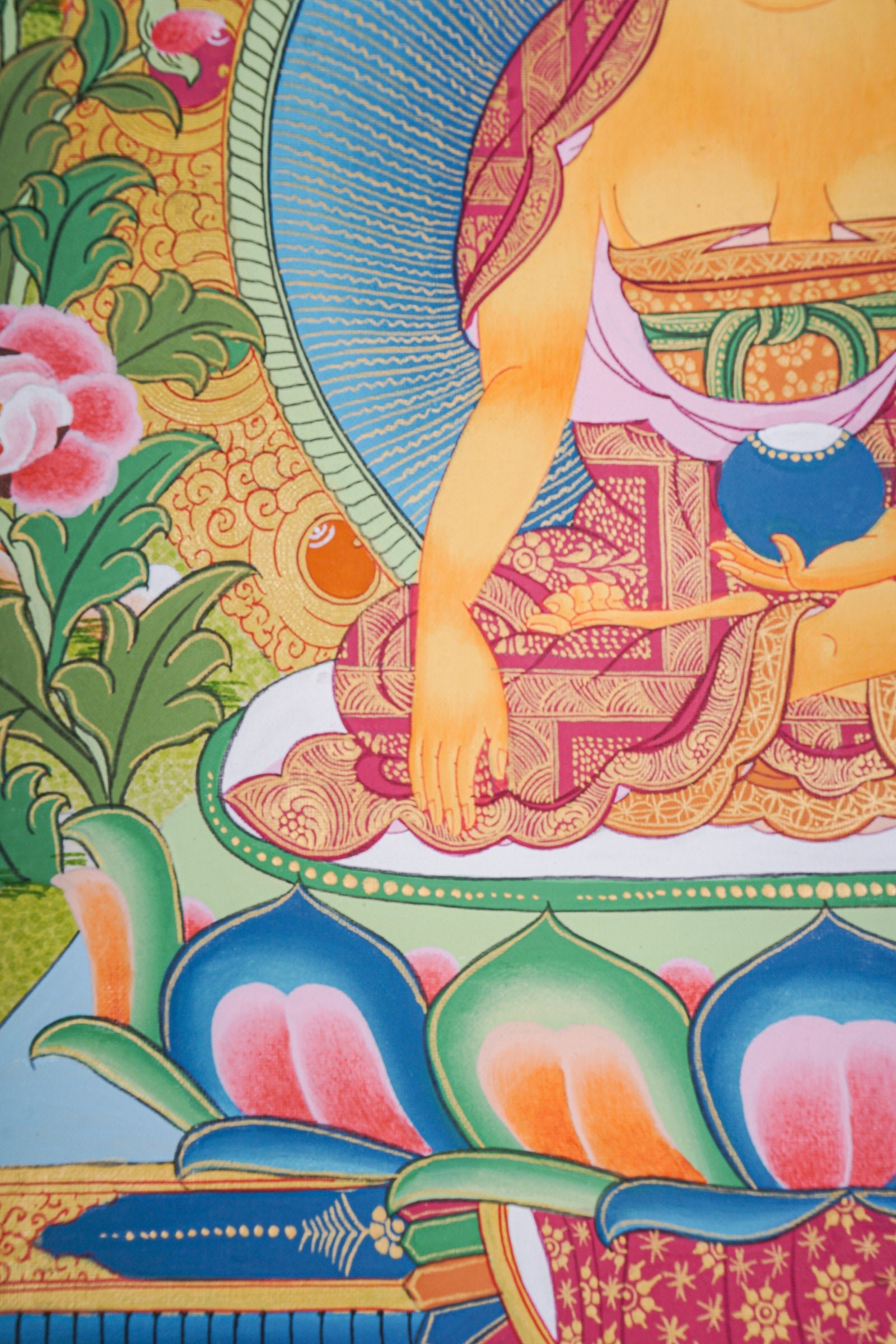 5 Shakyamuni Buddha Thangka Painting - Image 4