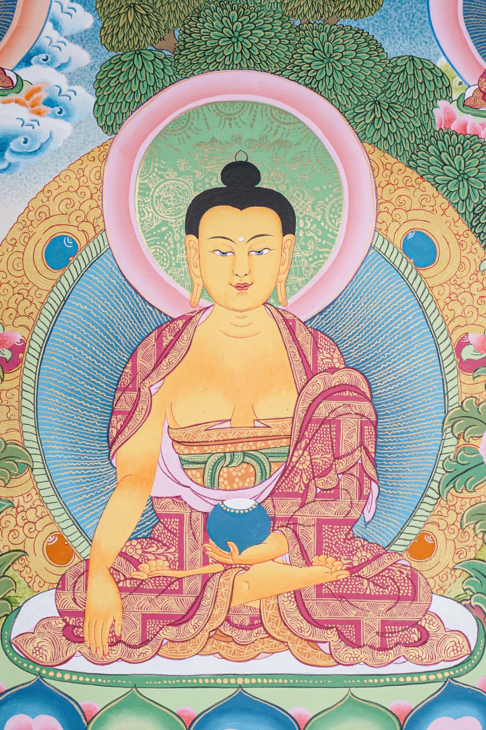 5 Shakyamuni Buddha Thangka Painting - Image 6