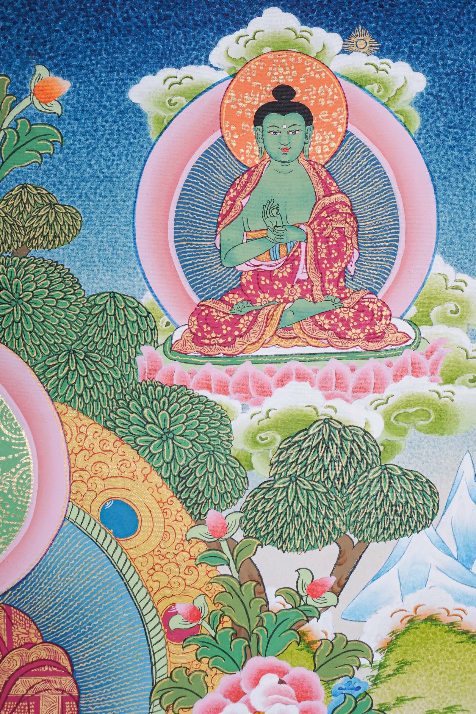 5 Shakyamuni Buddha Thangka Painting - Image 8