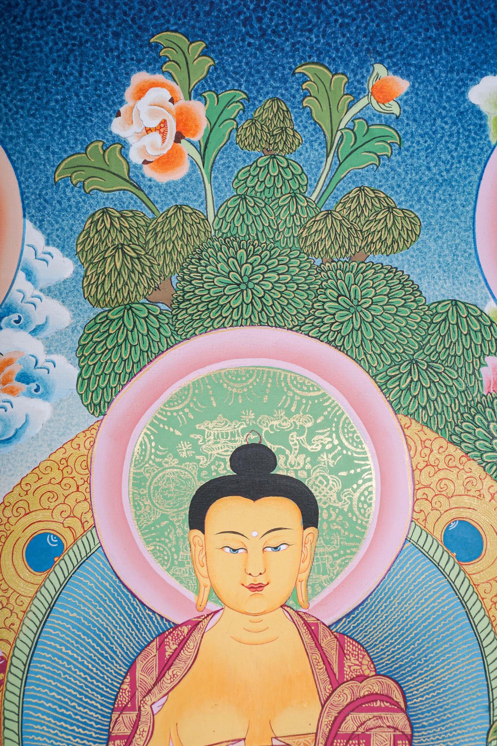 5 Shakyamuni Buddha Thangka Painting - Image 9