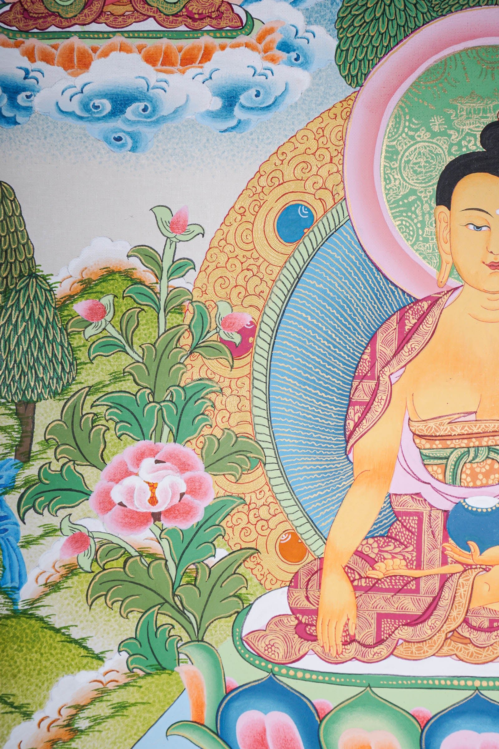 5 Shakyamuni Buddha Thangka Painting - Image 10