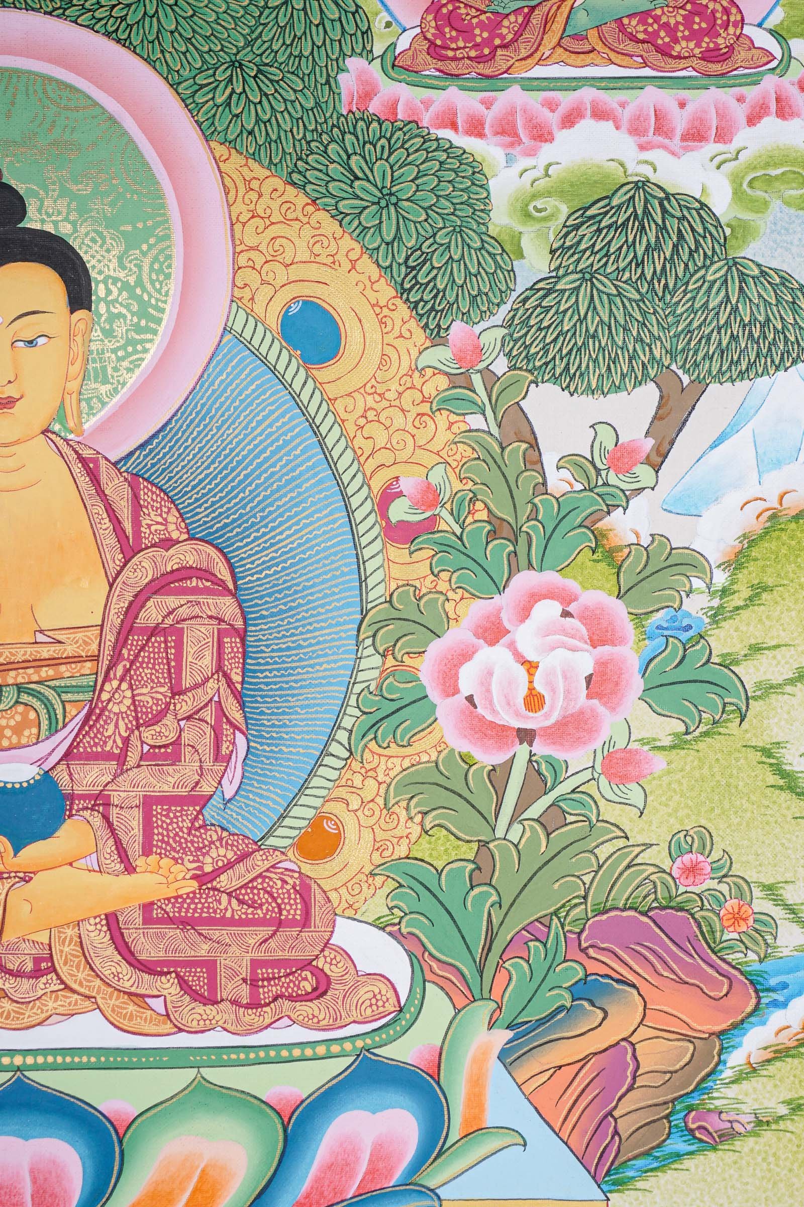 5 Shakyamuni Buddha Thangka Painting - Image 11