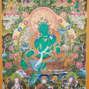 Green Tara Thangka Painting