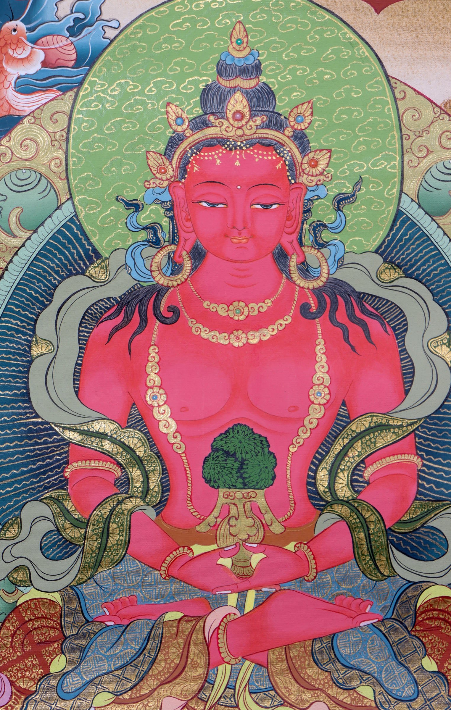 White Tara Thangka Painting - Image 5