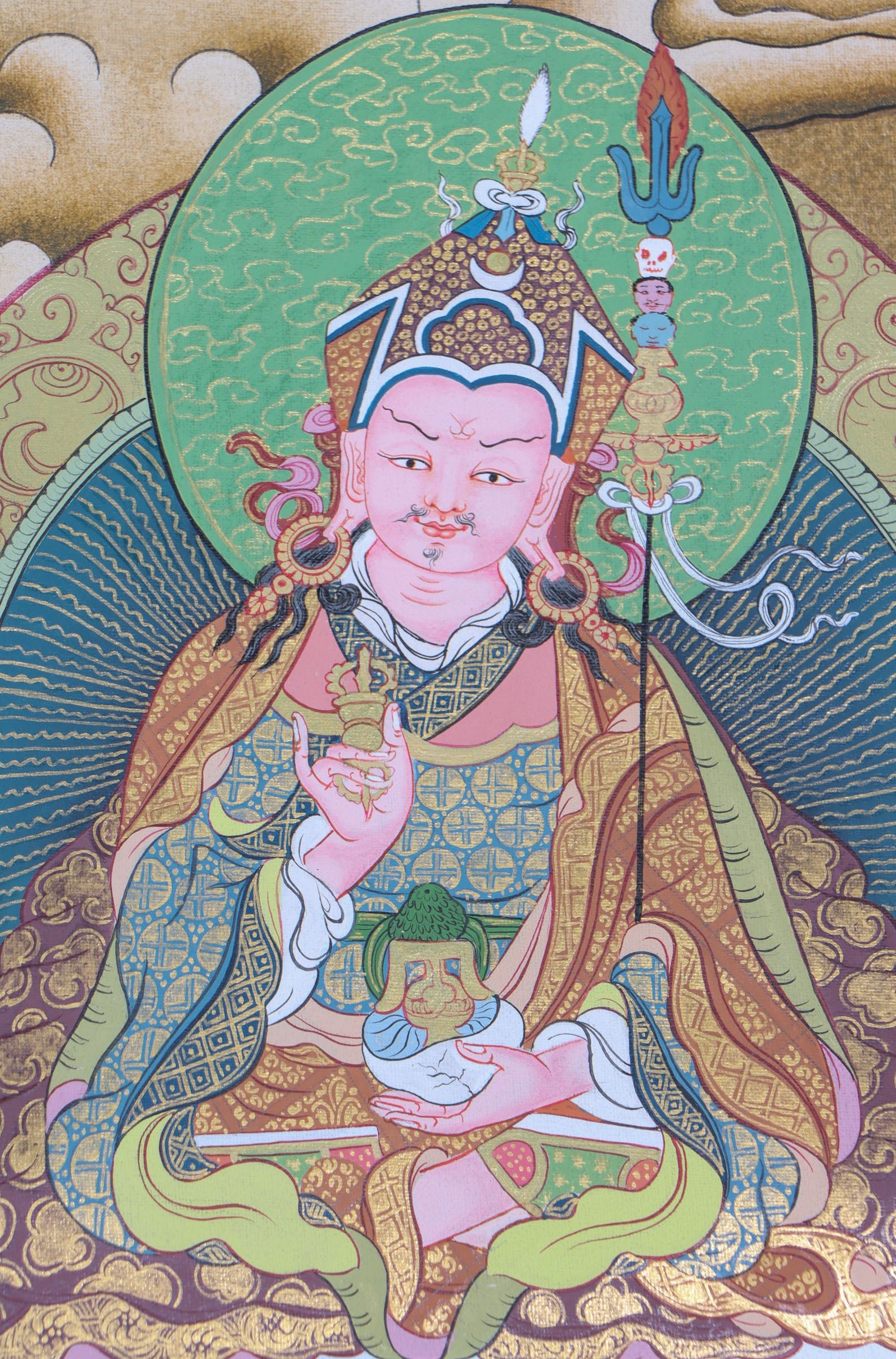 White Tara Thangka Painting - Image 7