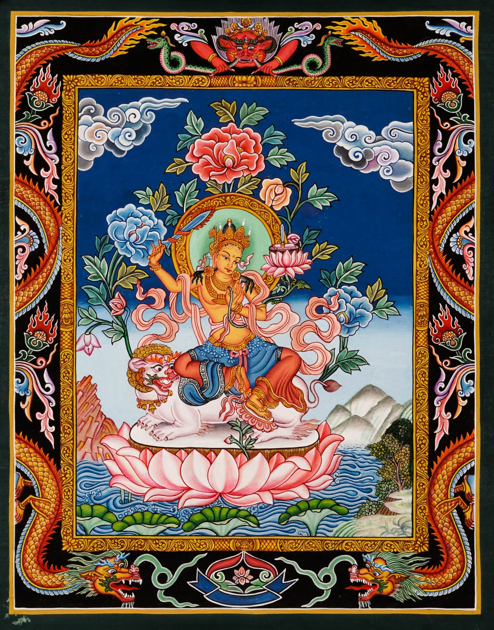 Manjushri Newari Thangka