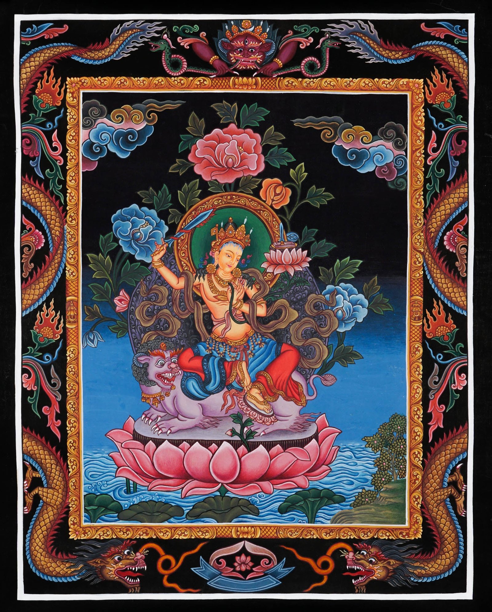Manjushri Newari Thangka - Image 4