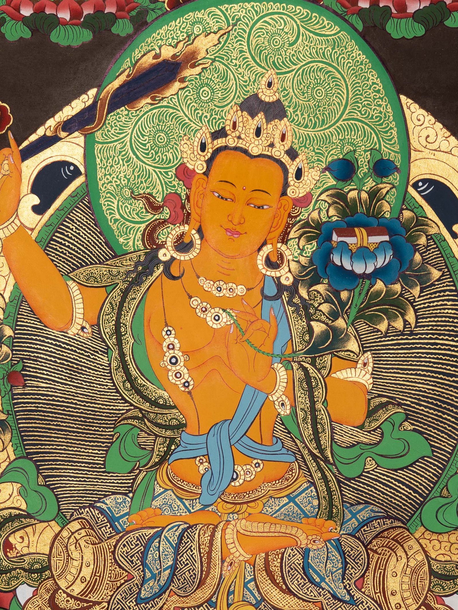Tibetan Wisdom Manjushri Thangka - Image 2