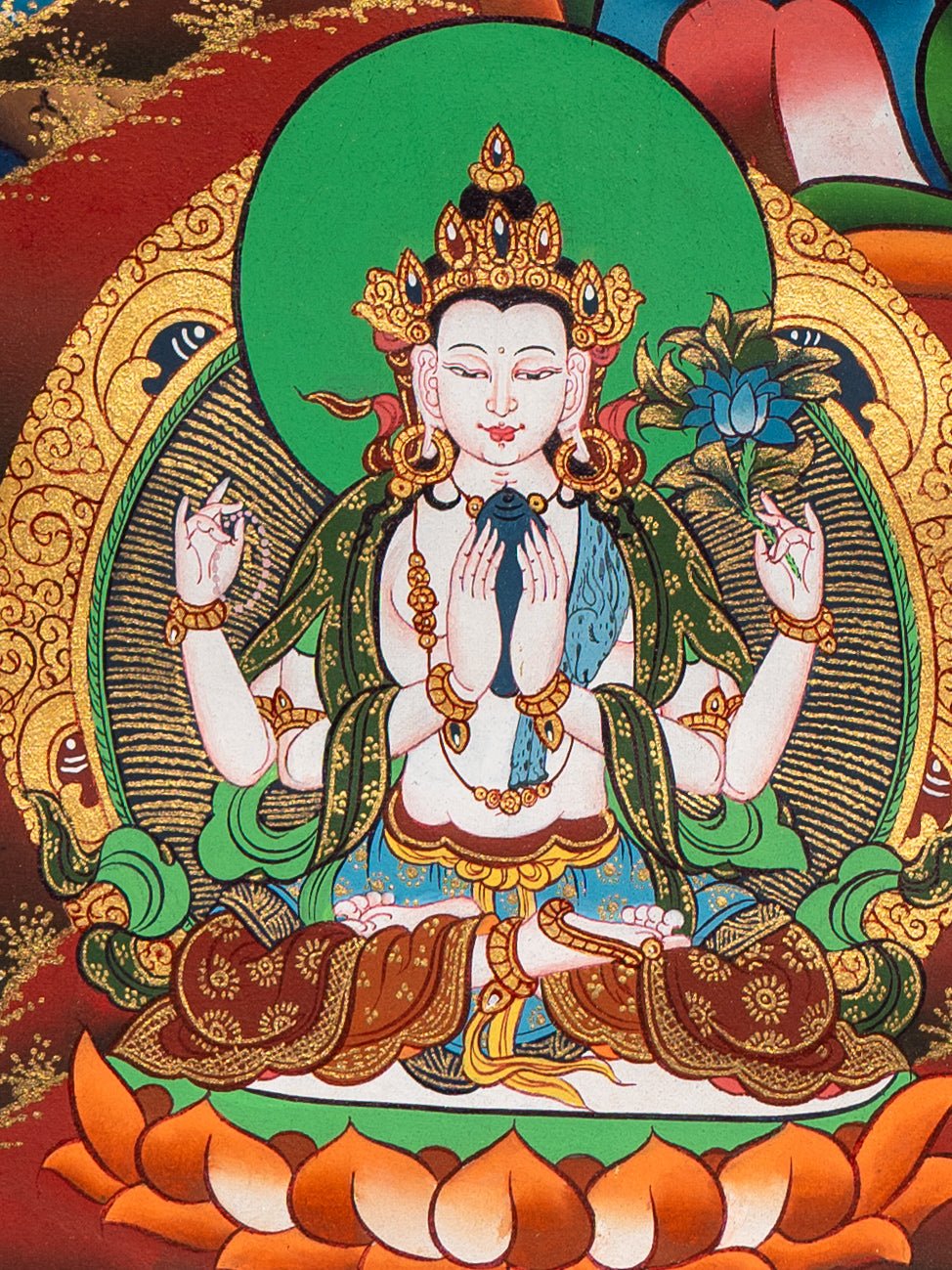 Tibetan Wisdom Manjushri Thangka - Image 3