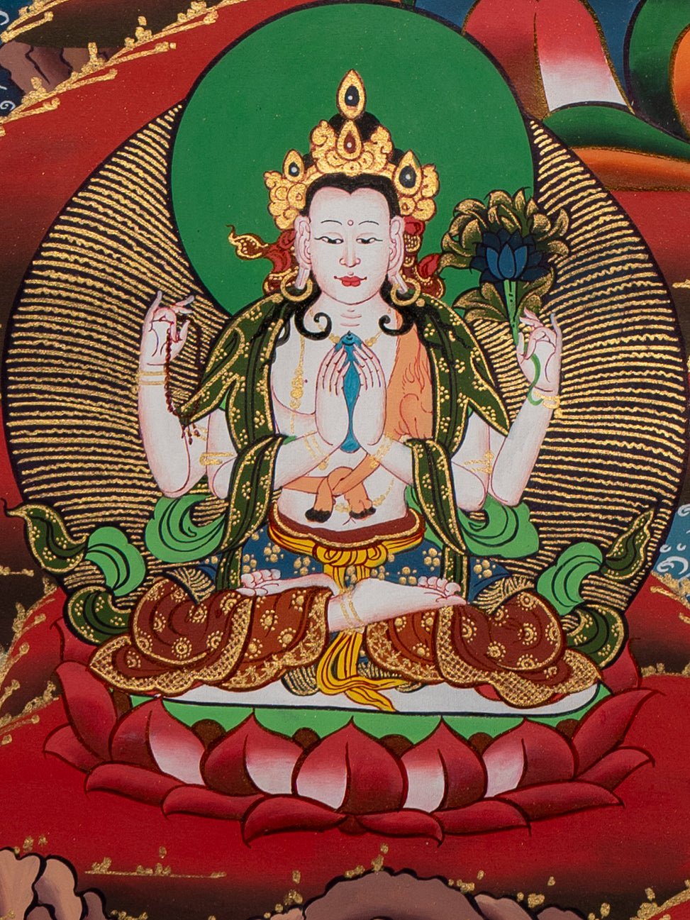 Manjushri Thangka – Bodhisattva of Wisdom - Image 3