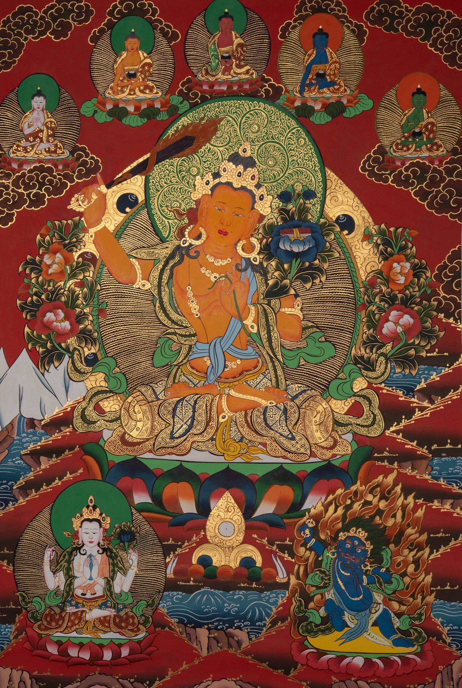 Manjushri Thangka – Bodhisattva of Wisdom