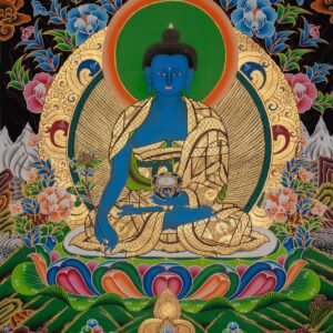 Medicine Buddha Thangka (Bhaisajyaguru)