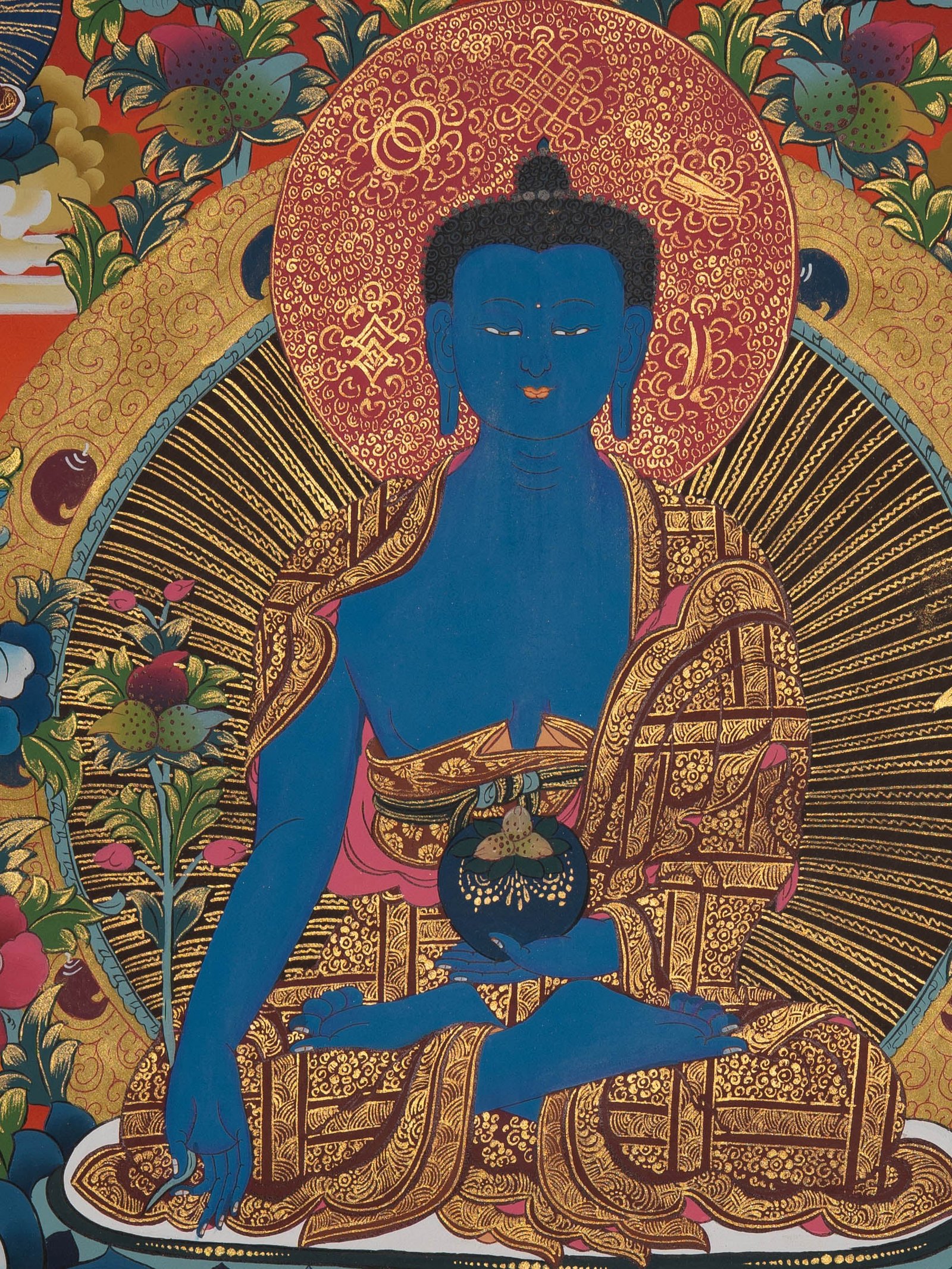 Healing Buddha Thangka Painting - Image 2