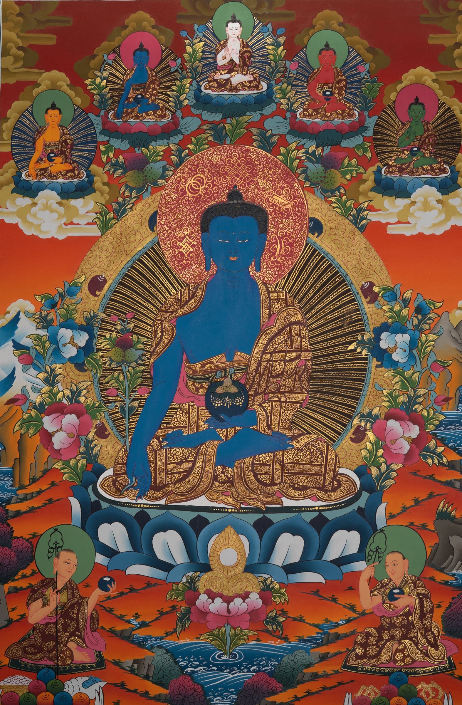 Healing Buddha Thangka Painting