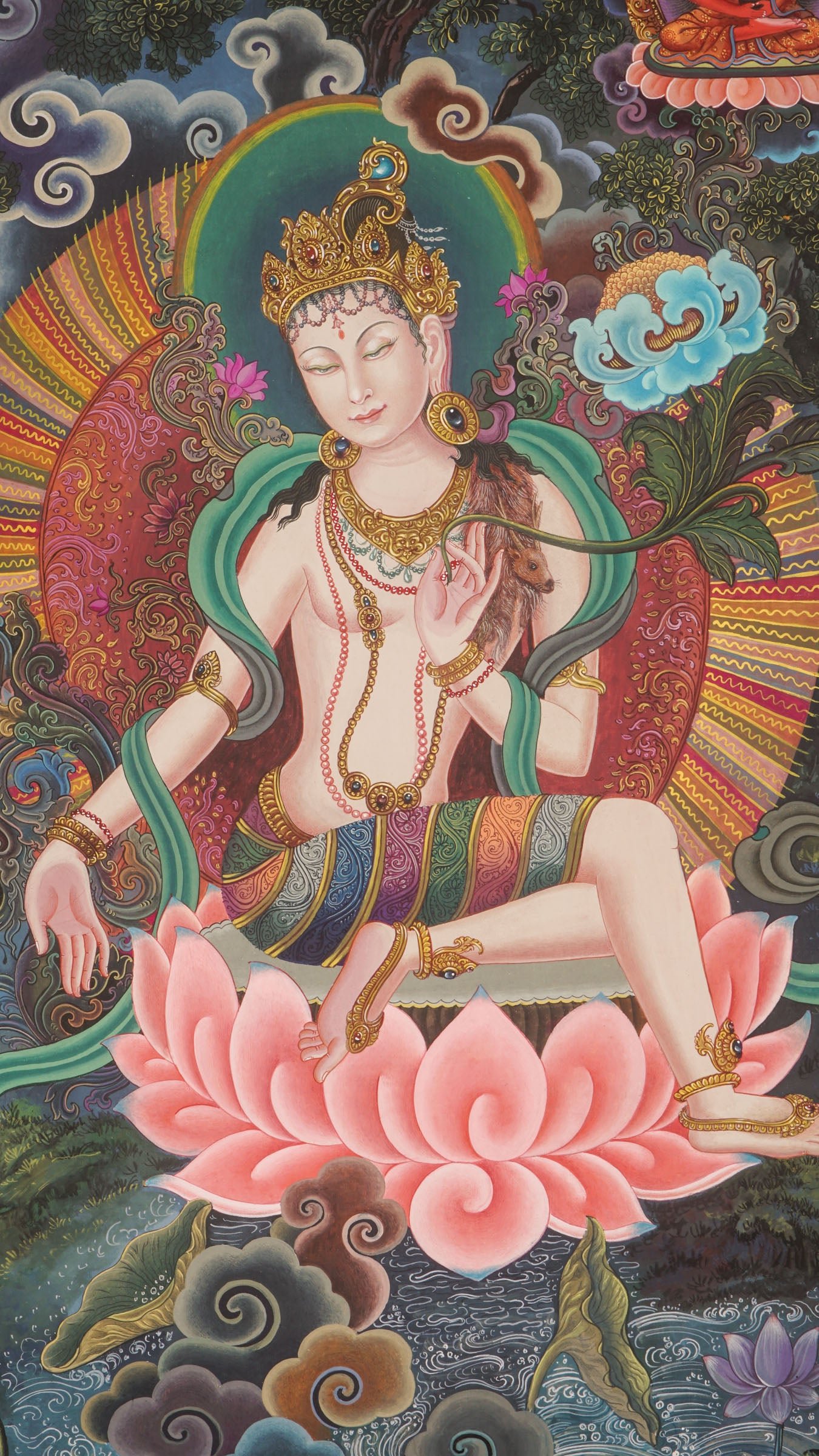 Chenrezig Newari Thangka Painting - Image 3