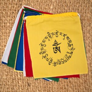 Tibetan Om Mantra Prayer Flag ( Lungta)