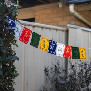 Velvet Prayer Flag with Compassionate Mantra