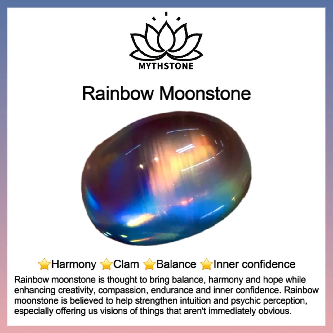 Mythstone 108 Mala Beads Moonstone Amber Lotus Turquoise Crystal Healing Bracelet - Image 9