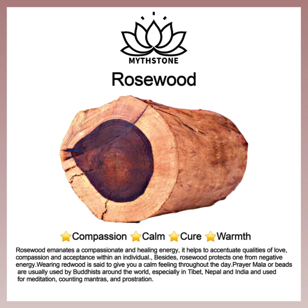 Mythstone 108 Beads Rosewood Tiger Eye Mala Healing Bracelet - Image 6