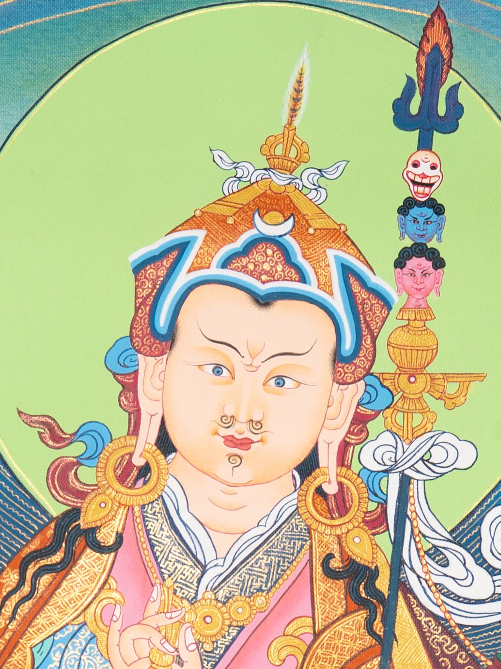 Handpainted Guru Rinpoche Thangka - Image 3