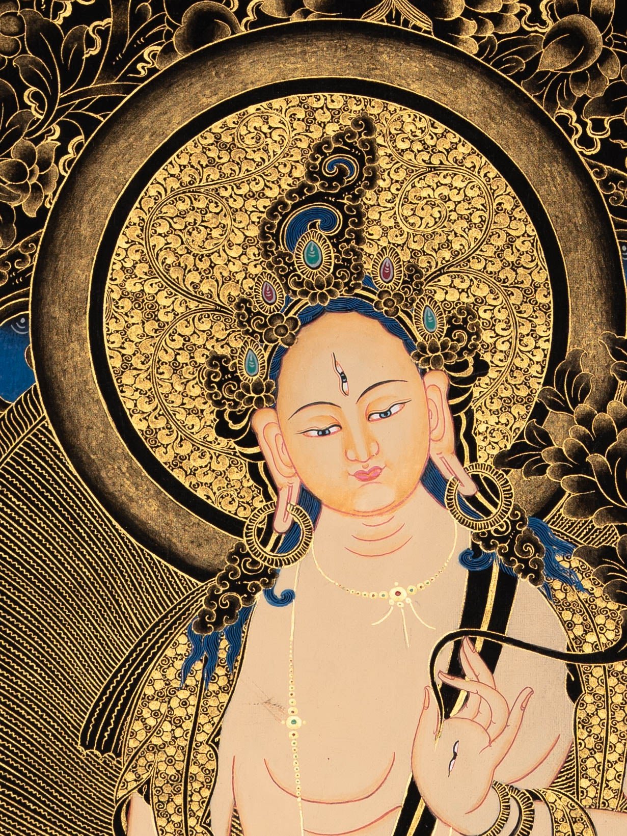 Hand-Painted White Tara Thangka - Image 3