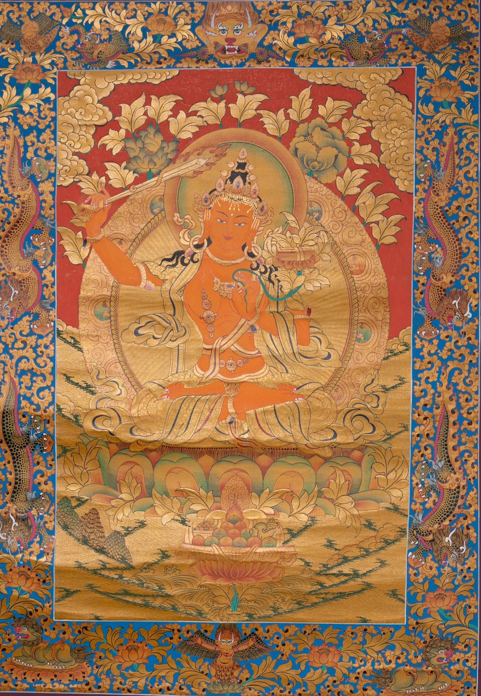 Manjushri Thangka – Bodhisattva of Wisdom