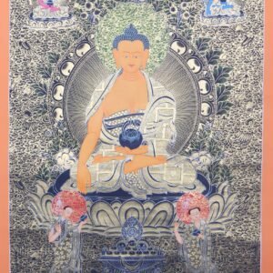 Handpainted Shakyamuni Buddha Thangka
