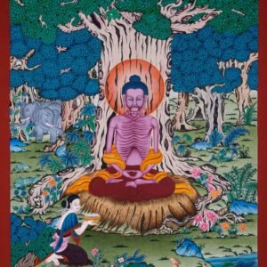 Handpainted Shakyamuni Buddha Thangka