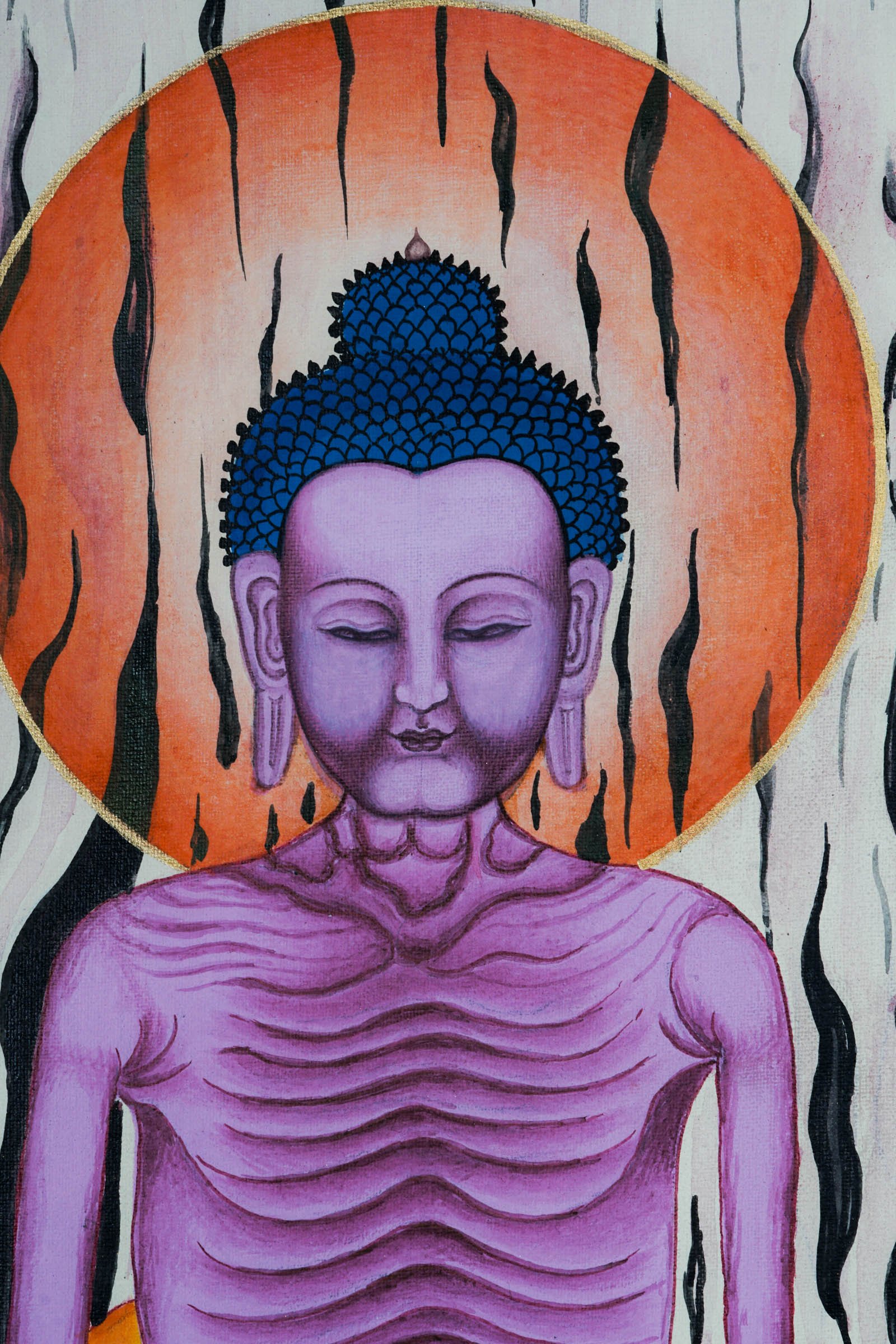 Handpainted Shakyamuni Buddha Thangka - Image 4