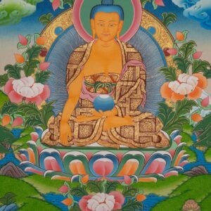 Sacred Shakyamuni Buddha Thangka Painting