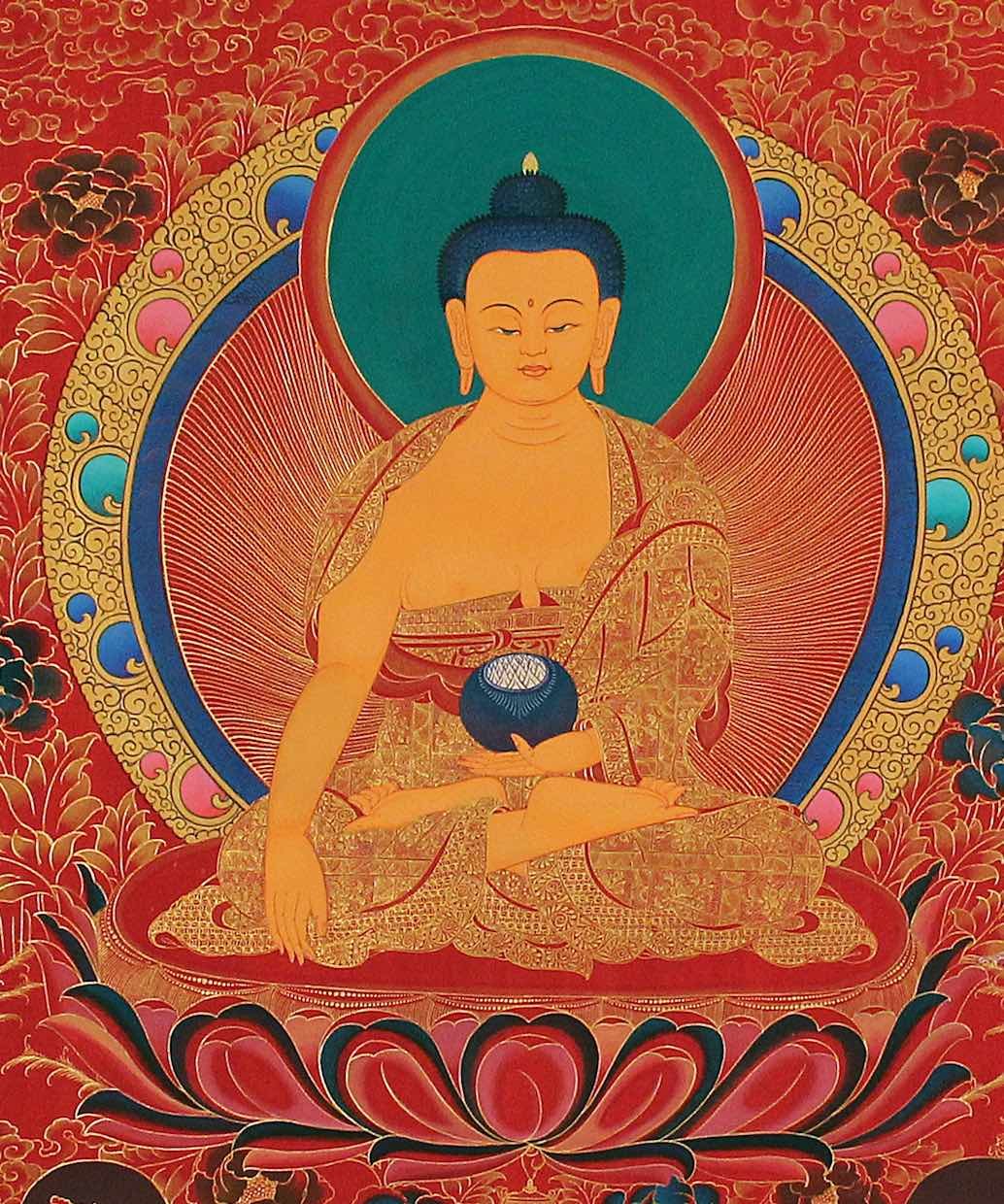 Tibetan Thangka Painting of Shakyamuni Buddha - Image 2