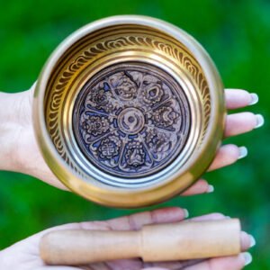 8 Auspicious Symbol Carved Singing Bowl