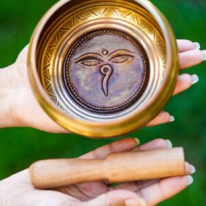 Peaceful Buddha Eye Hand Carved Singing Bowl