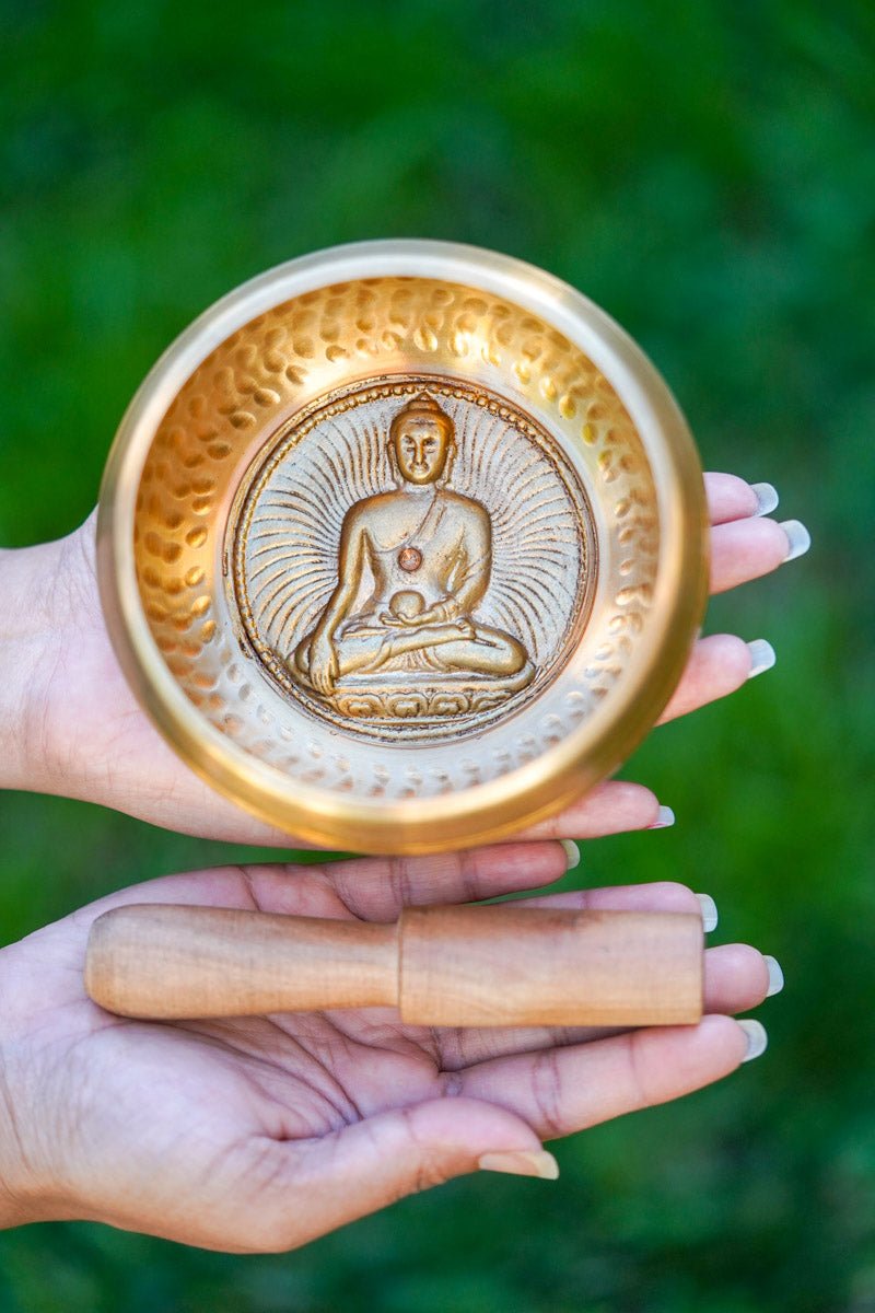 Buddha Carved Singing Bowl