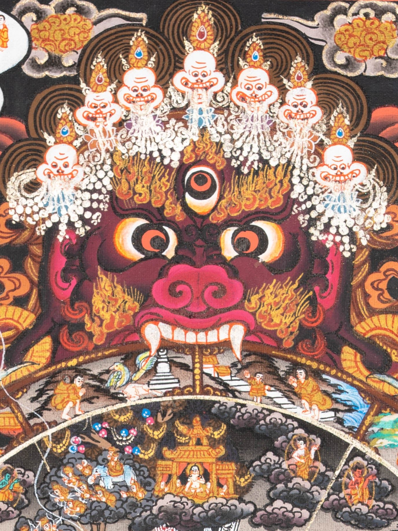 Handpainted Wheel of Life Thangka - Image 2