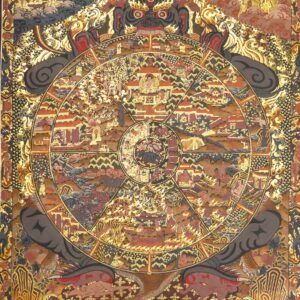 Antique Bhavachakra Thangka Art