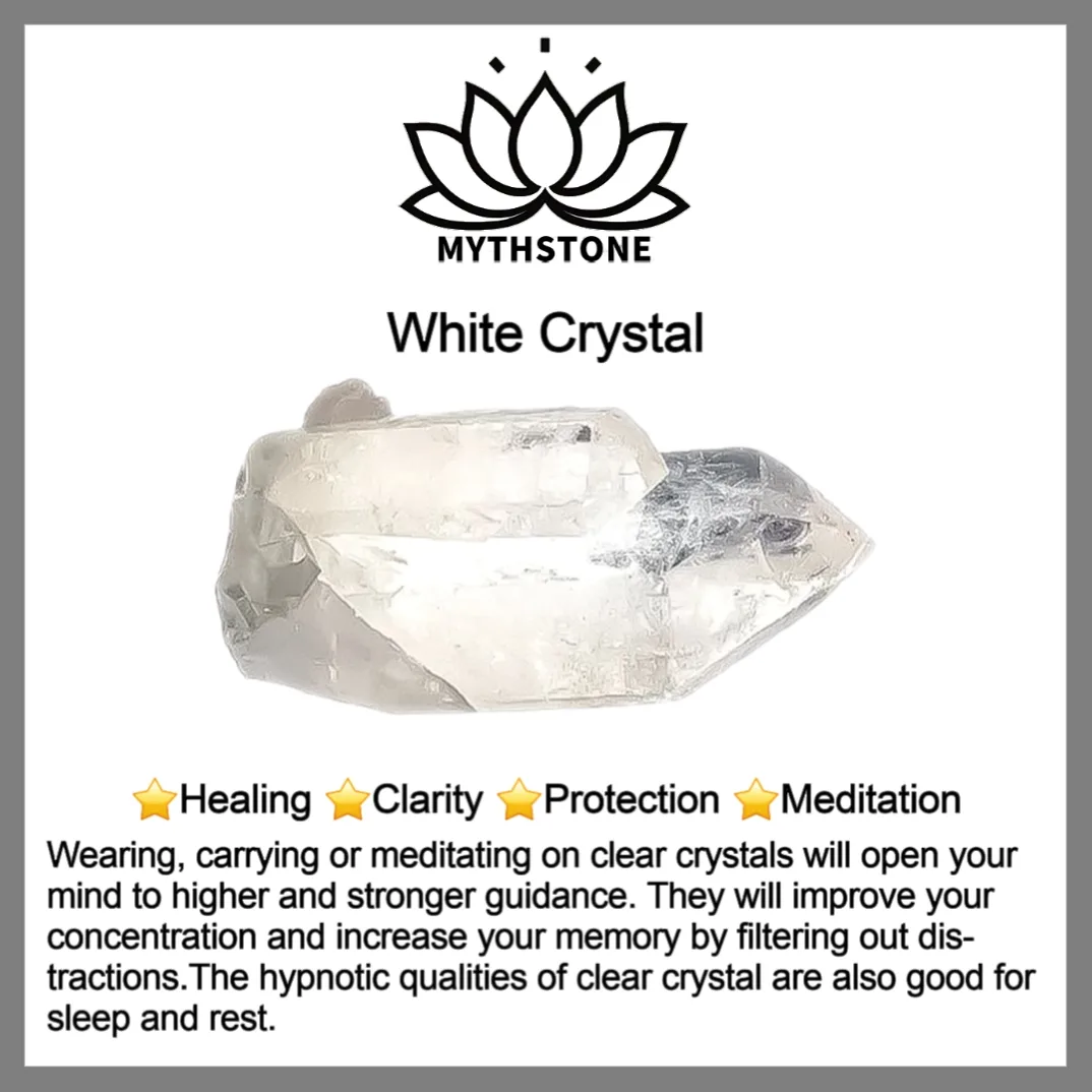 Mythstone Natural White Crystal Lotus Wrist Mala Meditation Tassels Pocket Mala Car Decoration - Image 9