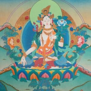 White Tara Thangka Painting