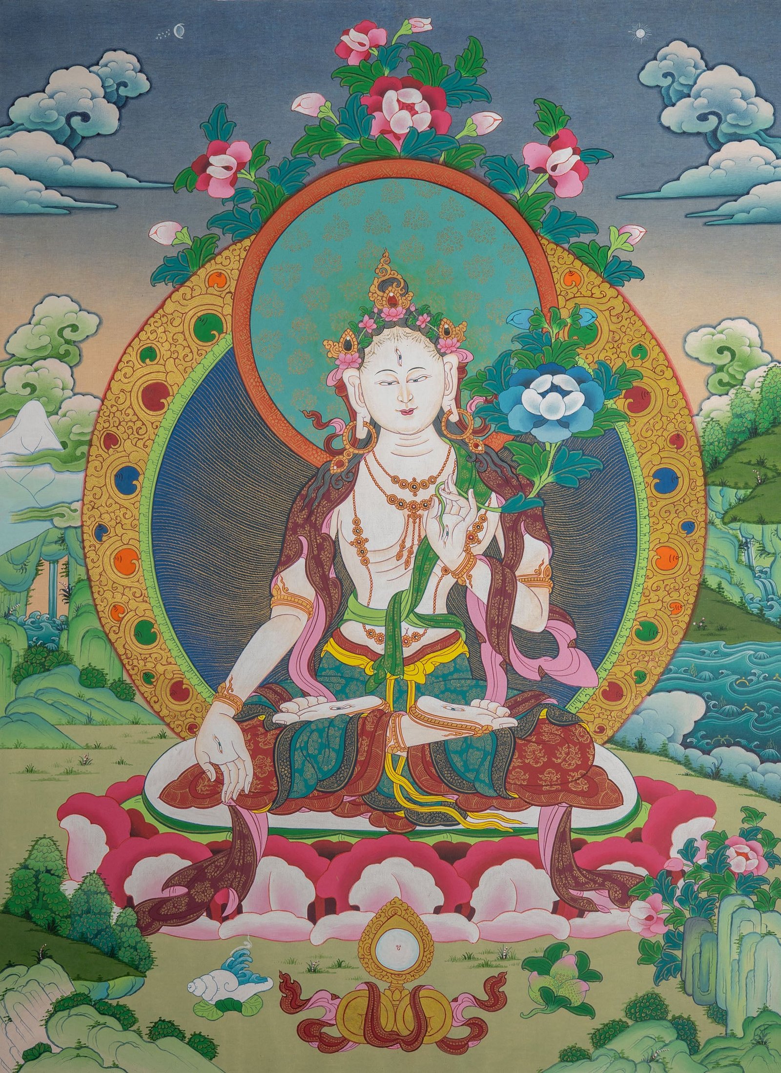 White Tara – The Healing Goddess Thangka