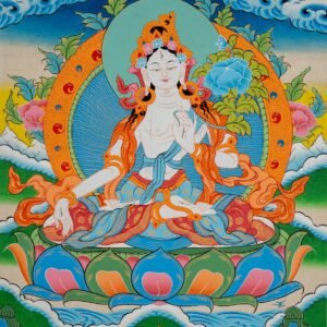 White Tara Thangka Painting