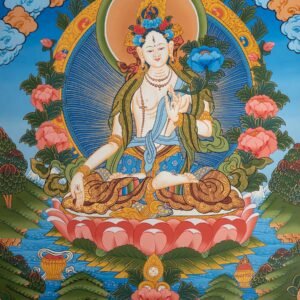 White Tara Thangka Painting