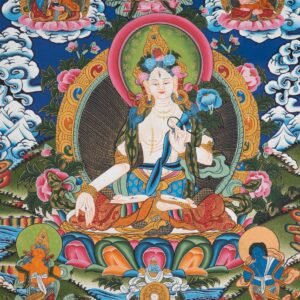 Tibetan White Tara – Handpainted Spiritual Art