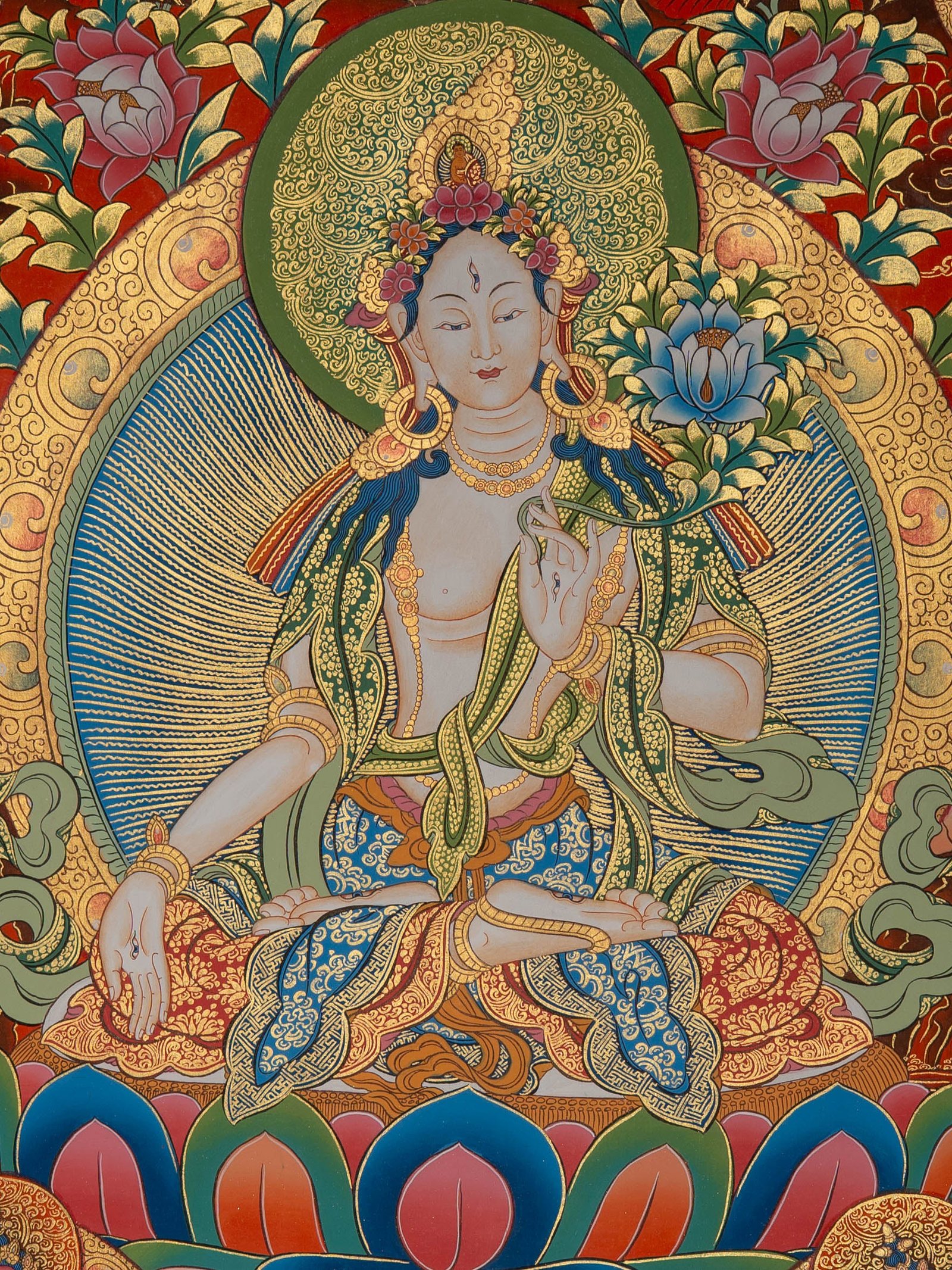 Sacred White Tara Thangka - Image 2